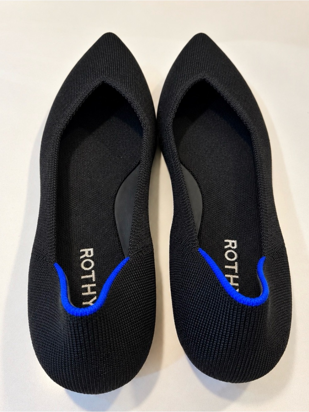 Rothy’s Point II Black Pointed-Toe Flats - Size 9